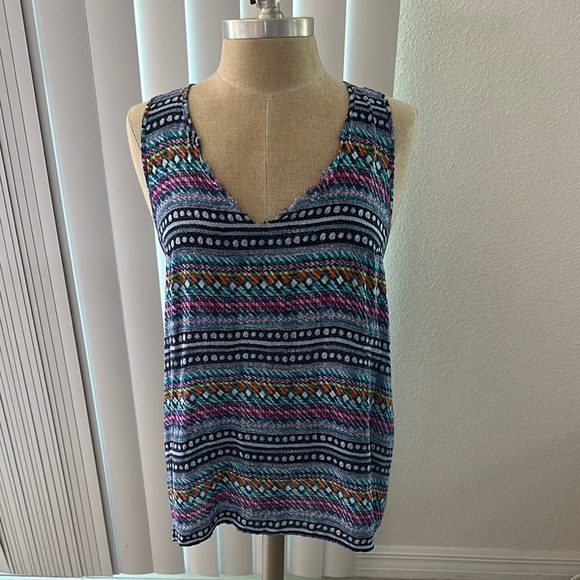 Vera Bradley Tops - Vera Bradley Blue Relaxed Tank Top